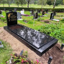 Gravsten + Gravram (250x100x10x15 cm )