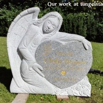 Gravsten Ängel PG A10 small  (gravstenar tungelsta)