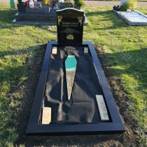 Gravsten PG 10 + Gravram (240x100x10 cm )