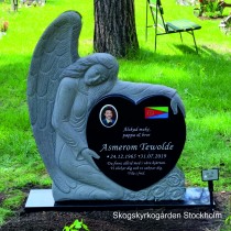 Gravsten Ängel LS 410 (80x100x10) (BxHxD)